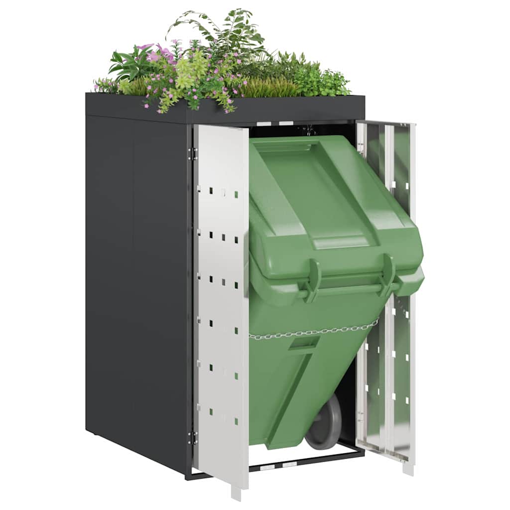 vidaXL Afvalcontaineropslag met plantenbakdak voor 240L container