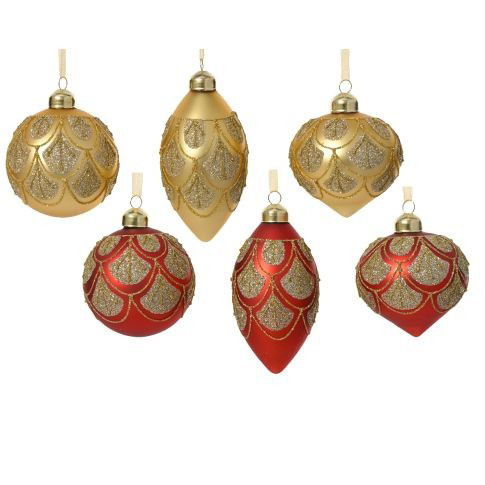 Decoris Kerstbal glas d8 cm a6  - 