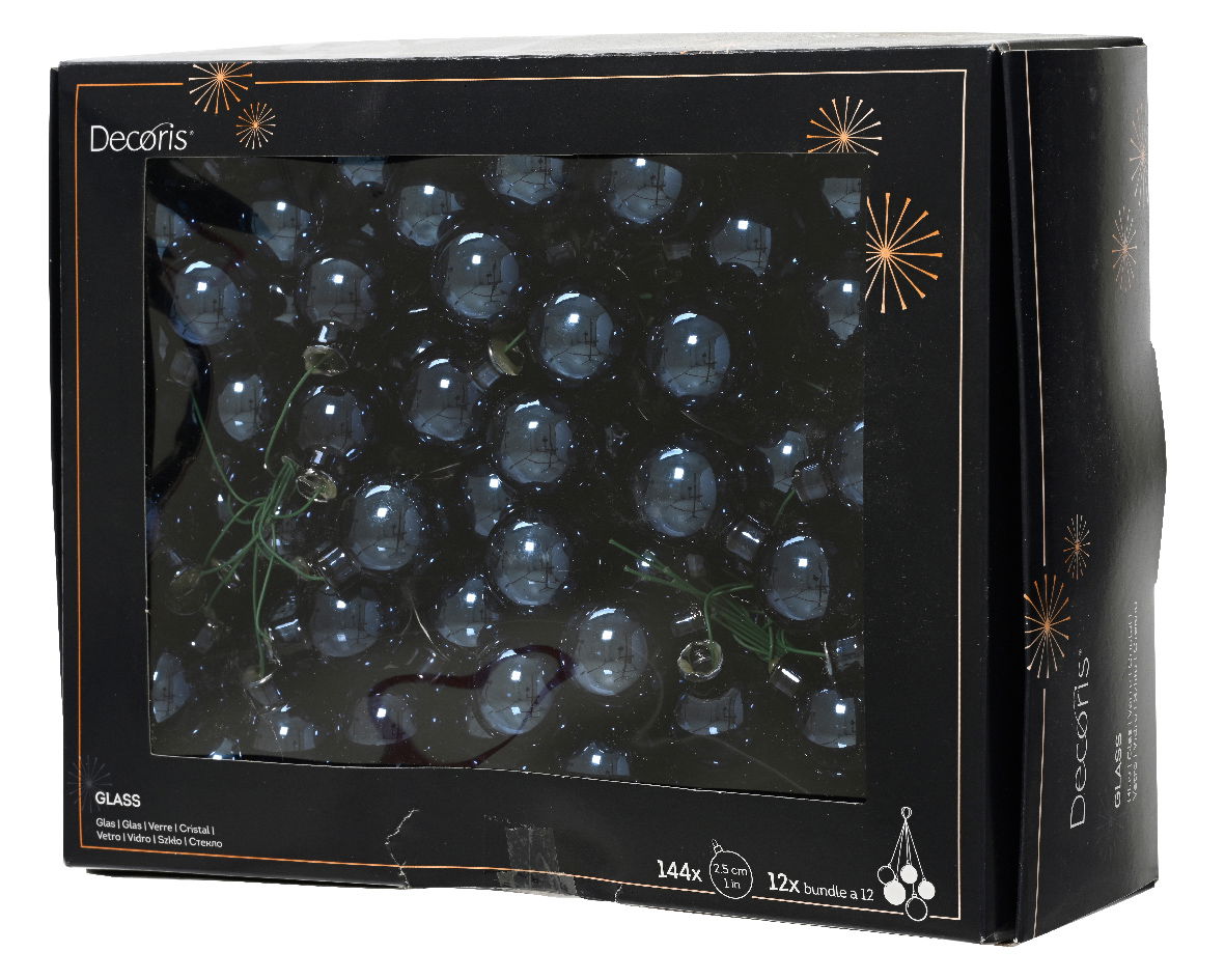 Decoris Kerstballen glas d8 cm a3 II  - 