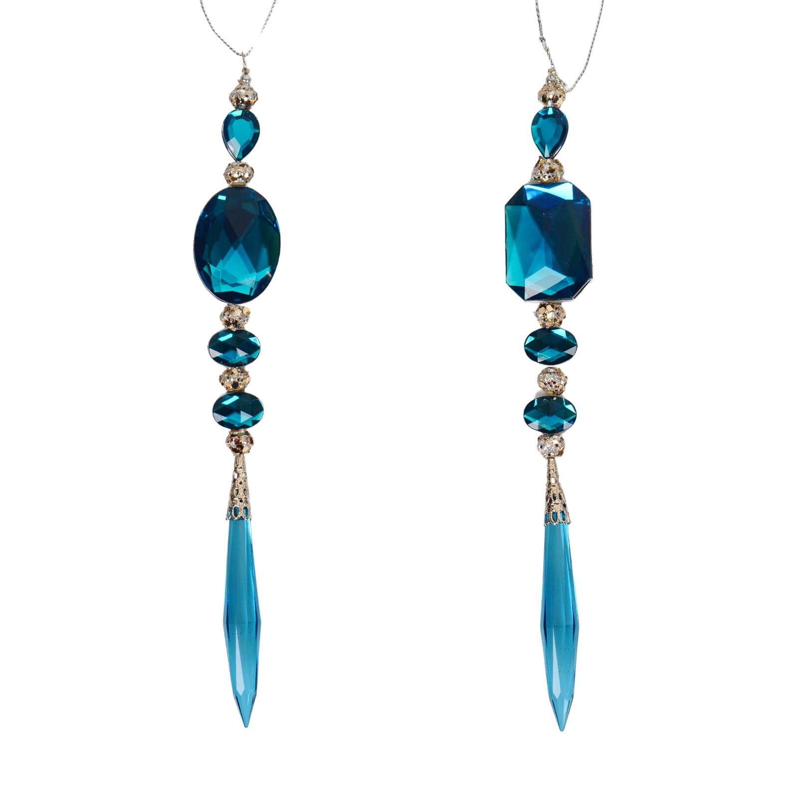 Kurt s adler 8.6 inch Jewel Stone Dangle Ornament X 2. I 5x5x10 cm kerstornament Kurt S. Adler - 