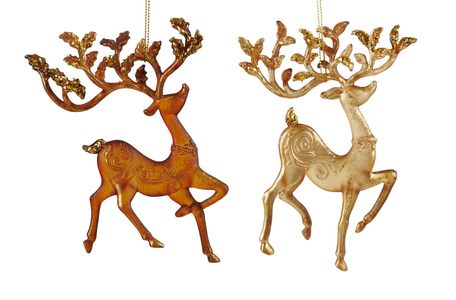 Kurt s adler 5.8 inch Reindeer Orna X 2. 5x5x10 cm kerstornament Kurt S. Adler - 