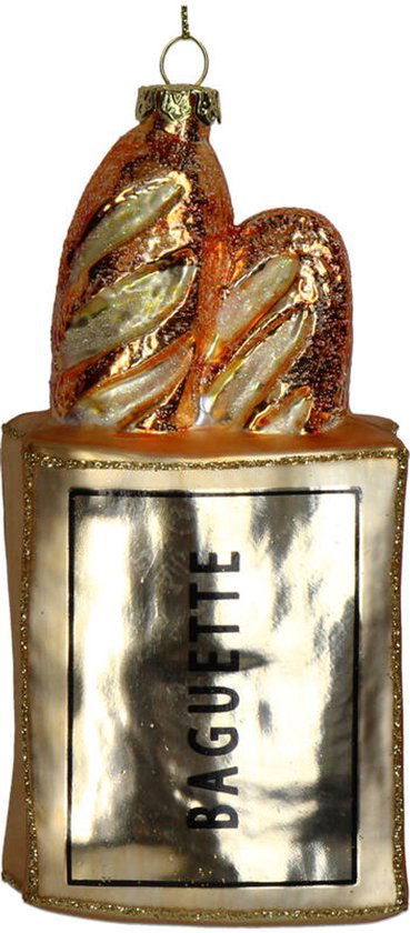 Hd collection Ornament baguette glass multi 14,7 cm  - 