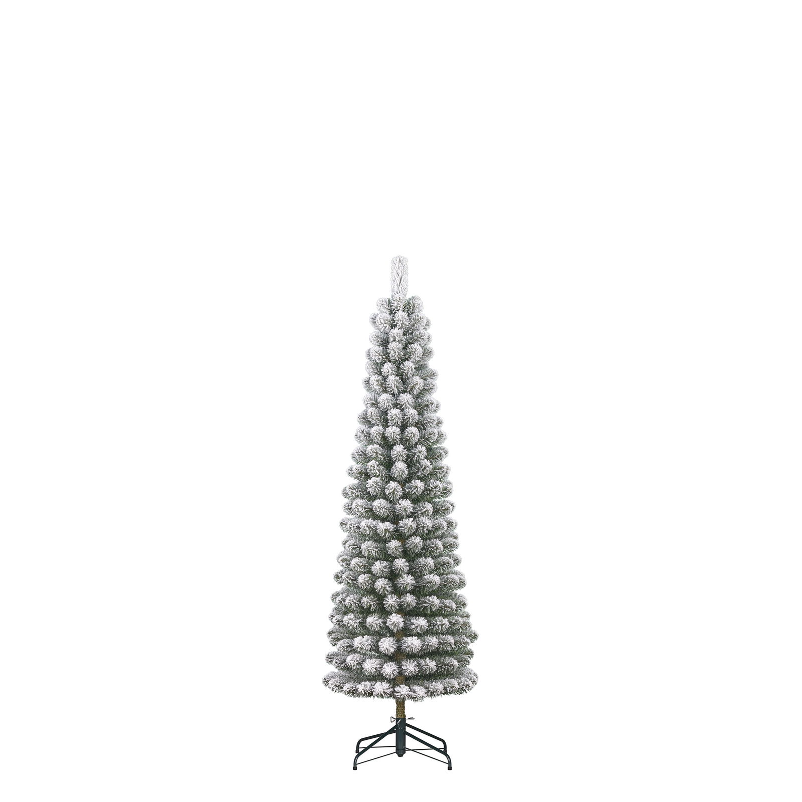 Black box Kunstkerstboom Charlton pilar groen frosted H155 x dia. 48 cm  - 