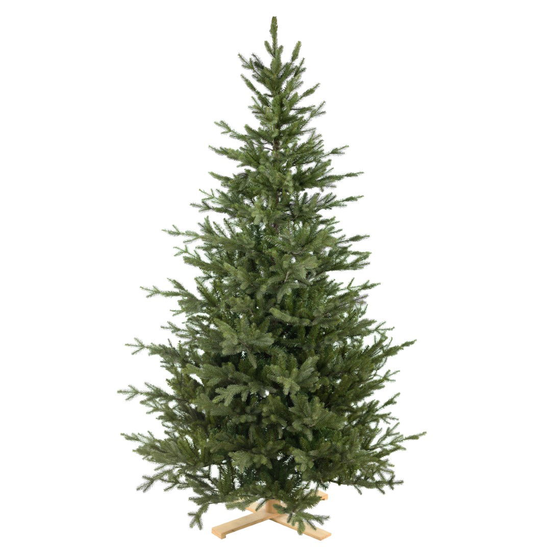 National tree company Kunstkerstboom Goteborg PE met houten voet 228 cm Our Nordic Christmas  - 