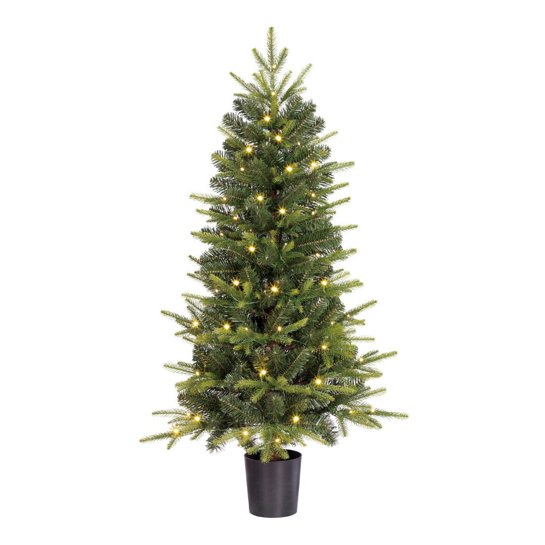 Black box Grimshaw kerstboom Dual Led groen warm wit 80L 206 TIPS battery operated en timer h120xd60 cm  - 