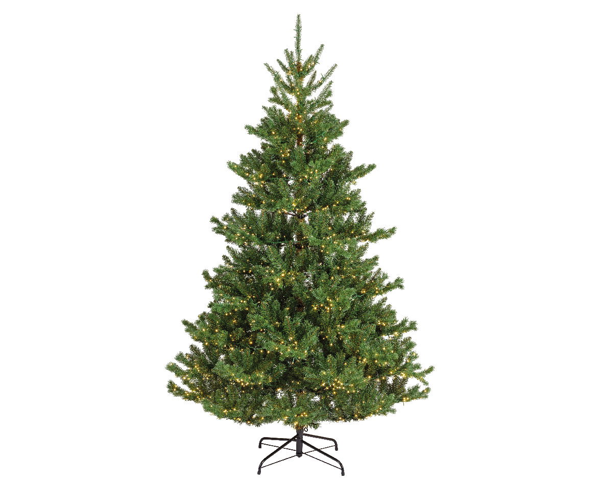 Everlands Alba fir kunstkerstboom prelit dia. 116-H180 cm groen/warm wit  - 