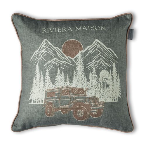 Rivièra Maison Roadtrip Cushion Groen 45x45 cm