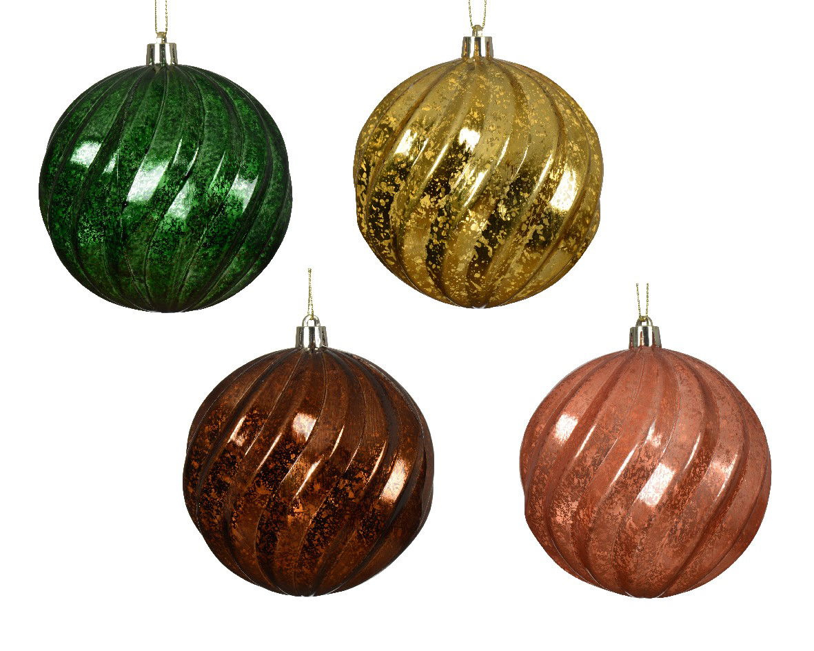 Decoris Kerstballen kunststof d10 cm a4  - 