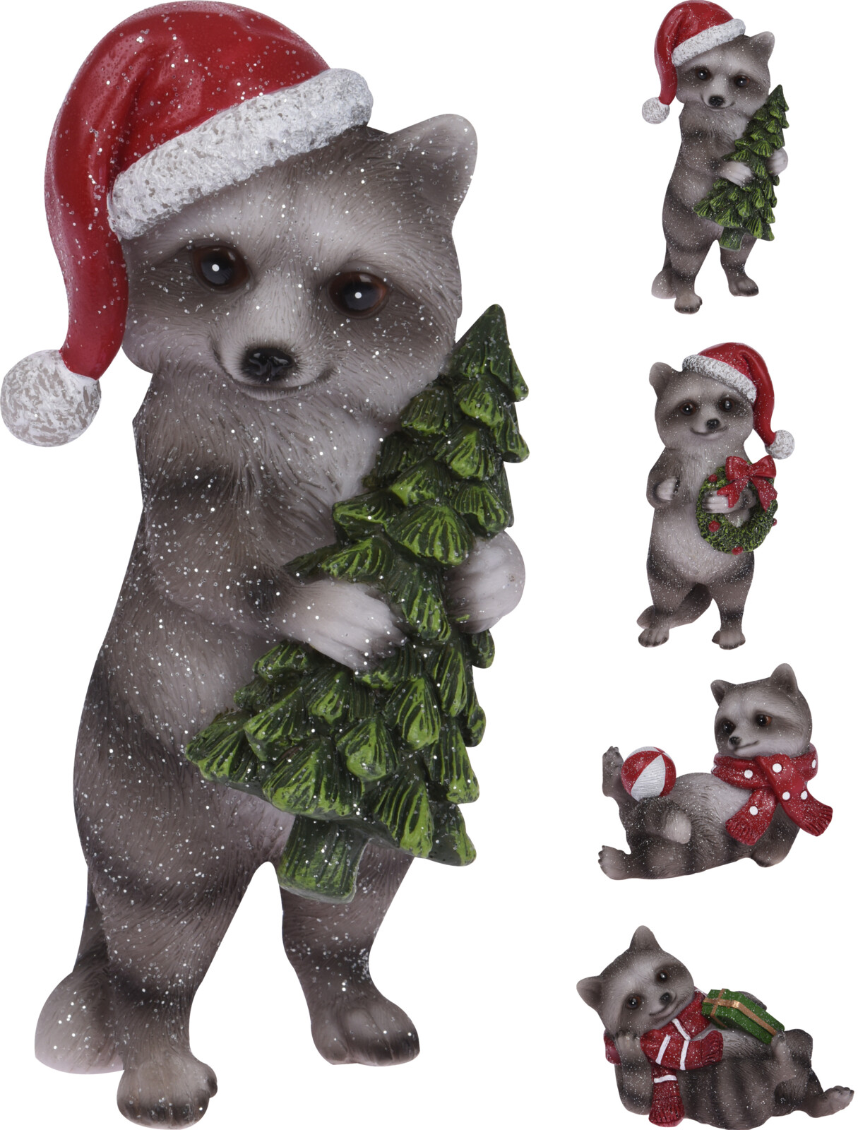 Nampook Wasbeer kerst 15cm 4ass  - 