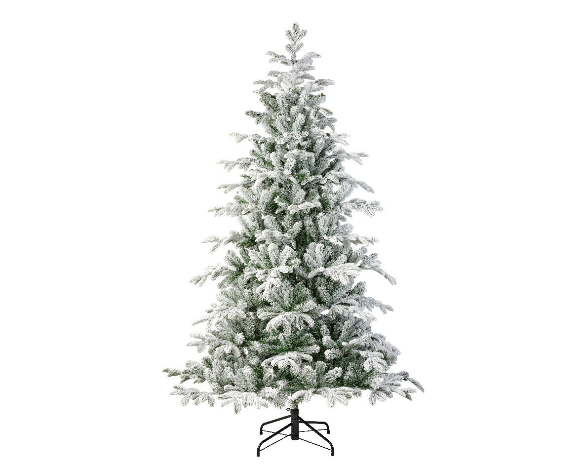 Everlands Kunstkerstboom Snowy Balsamea Fir groen wit H: 210 cm  - 