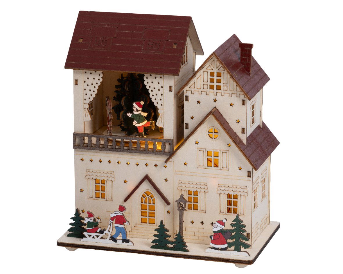 Lumineo Led scenery l12b19h22cm-3l warm wit  - 