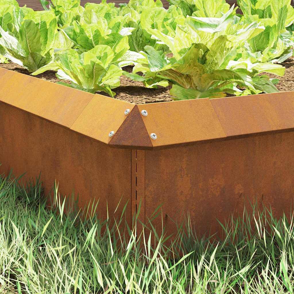 vidaXL Slakkenhekje Roestig 13,5 x 13,5 x 25 cm Cortenstaal