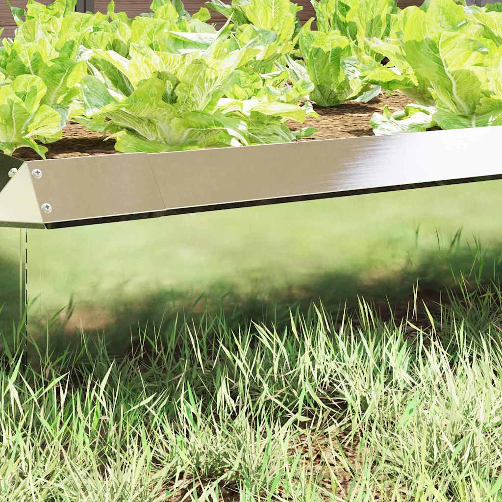 vidaXL Slakkenhekje Zilver 100 x 3,5 x 25 cm Roestvrij staal