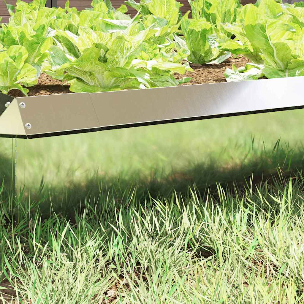 vidaXL Slakkenhekje 4 pcs Zilver 100 x 3,5 x 25 cm