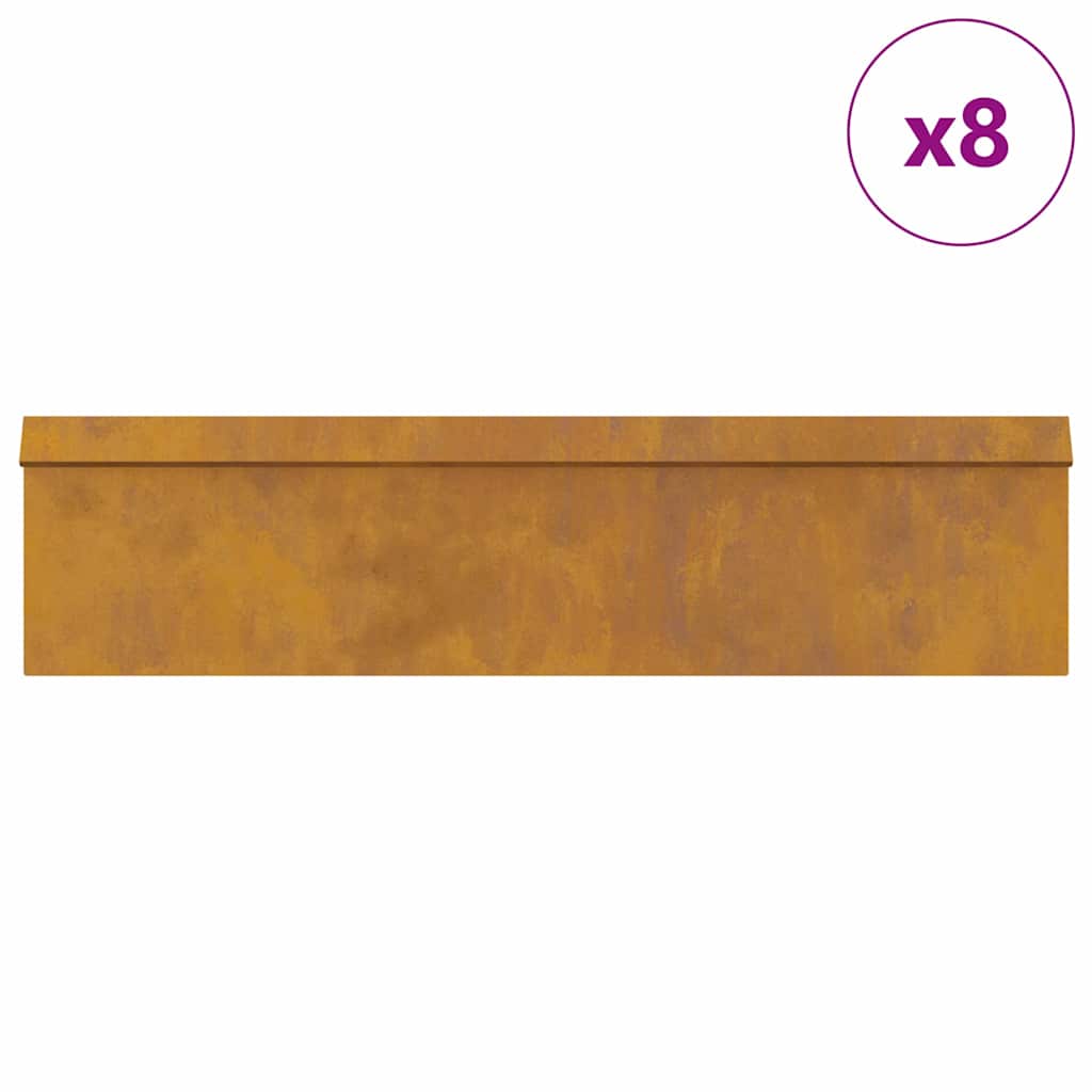 vidaXL Slakkenhekken 12 pcs Roestig Cortenstaal