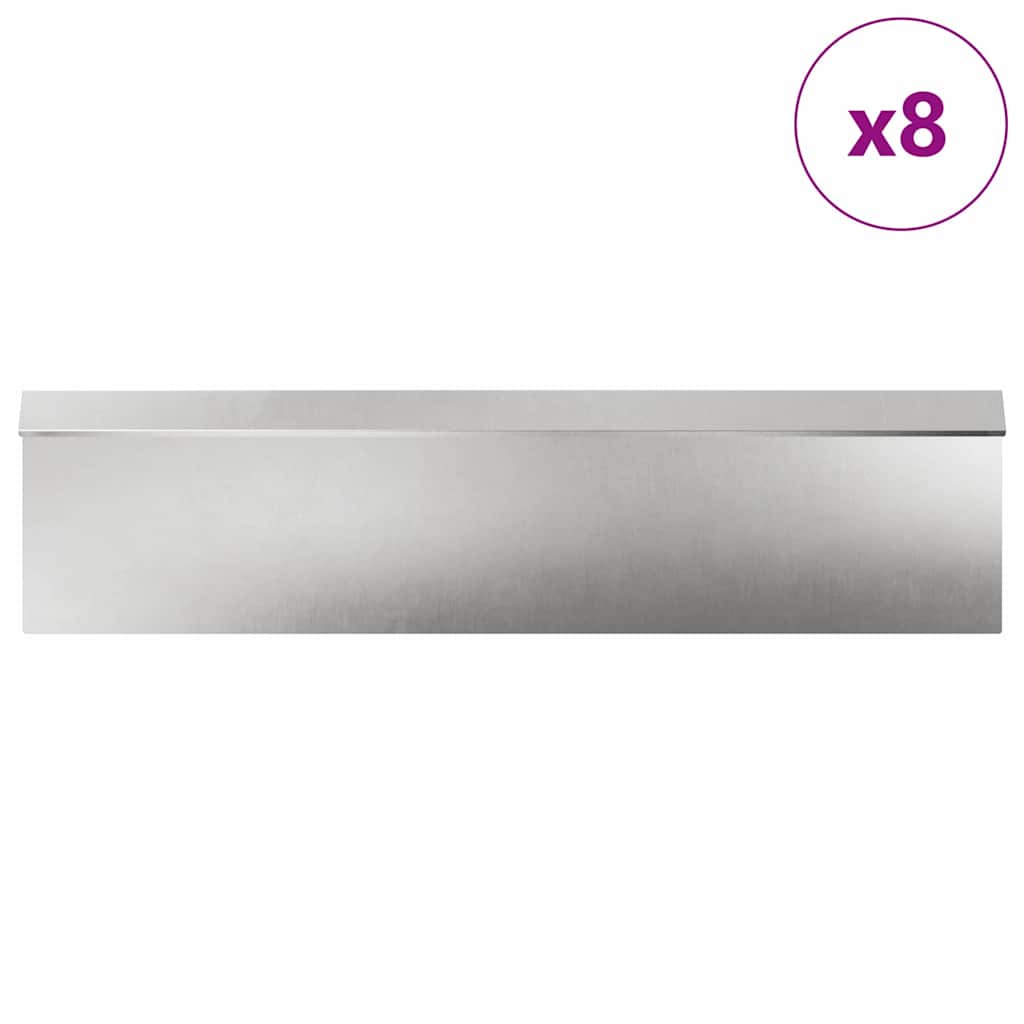 vidaXL Slakkenhekken 12 pcs Zilver Roestvrij staal