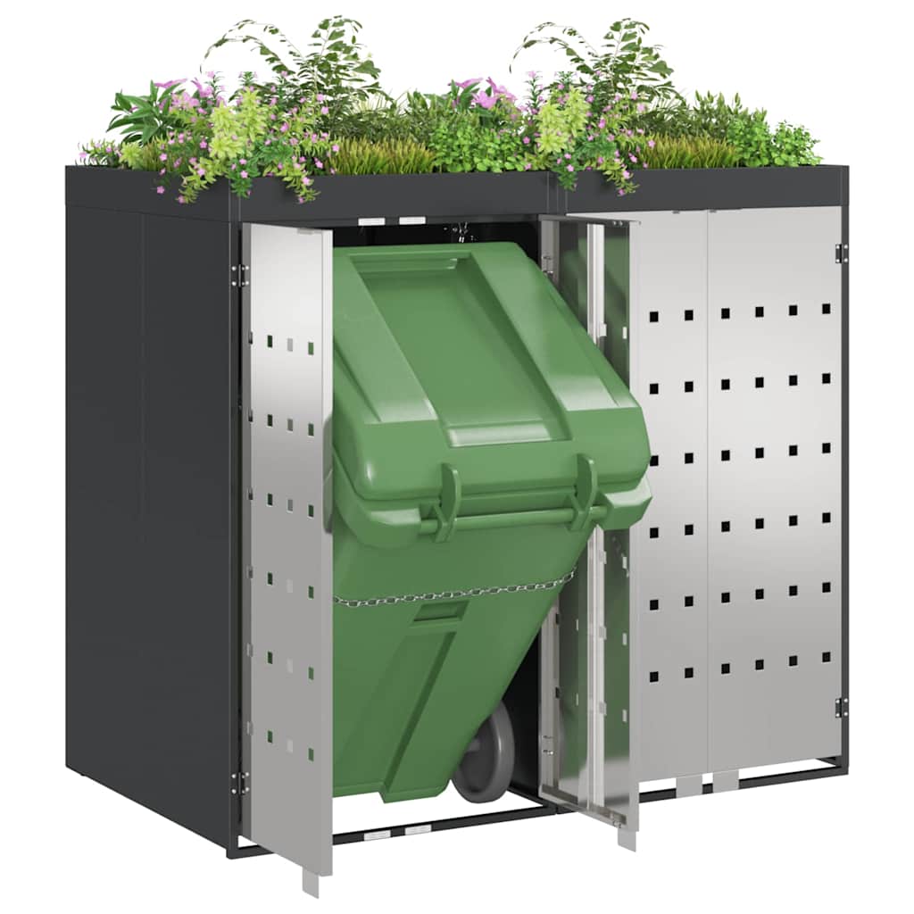 vidaXL Wieltjesbakopslag voor 3 bakken Antraciet 340 x 77.5 x 115.5 cm