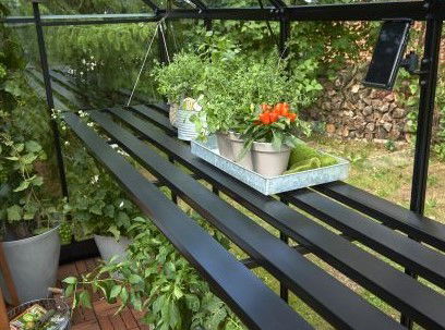 Juliana kweektafel Oase geïntegreerd - zwart - aluminium frame