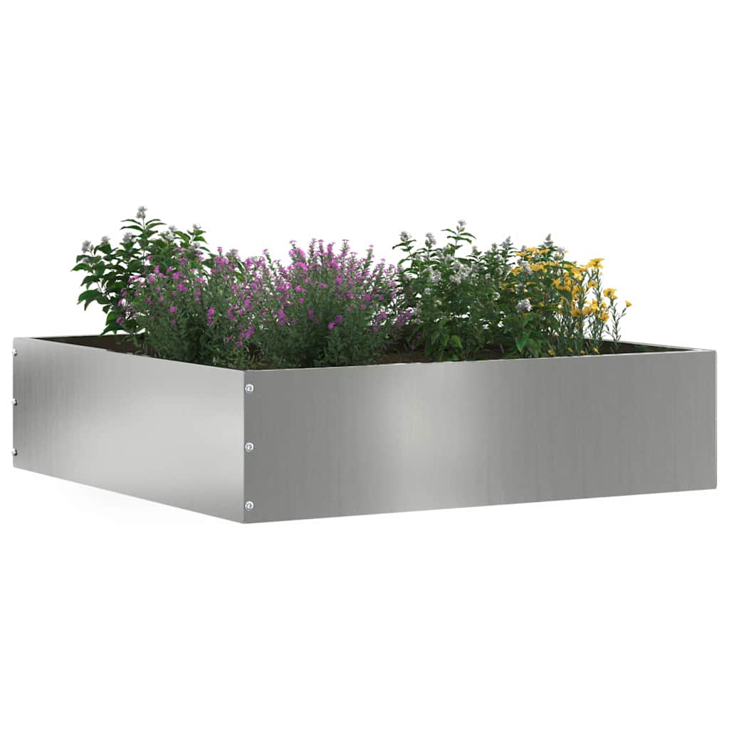 vidaXL Tuinrand 6 pcs Zilver 50 x 50 x 13 cm Gegalvaniseerd staal