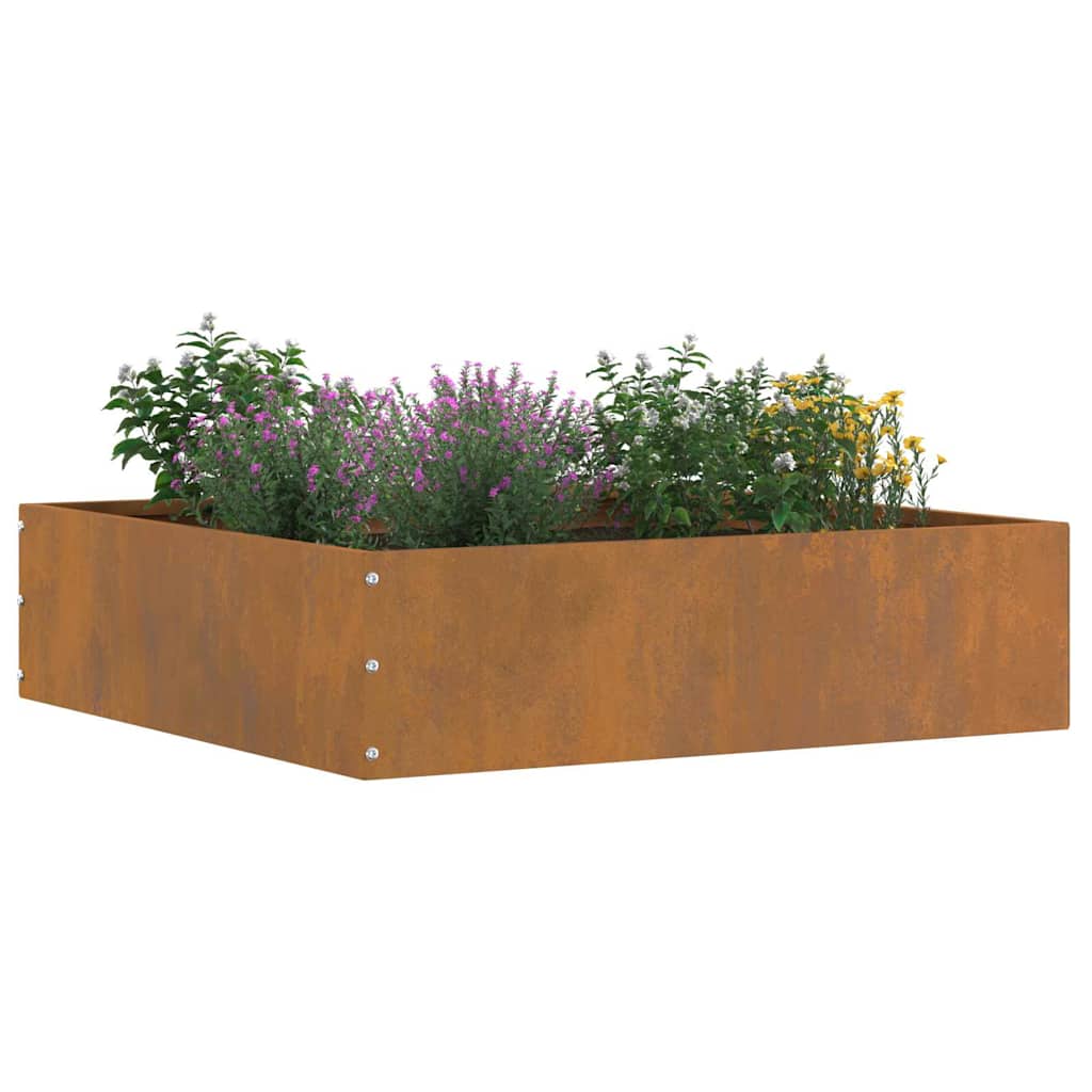 vidaXL Tuinrand 6 pcs Roestig 50 x 50 x 13 cm Cortenstaal