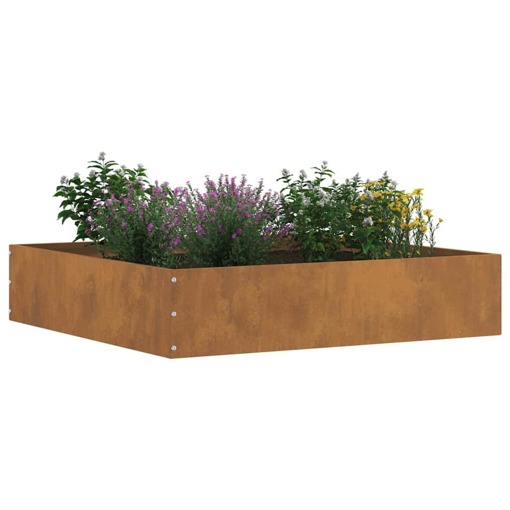 vidaXL Tuinrand 6 pcs Roestig 60 x 60 x 13 cm Cortenstaal
