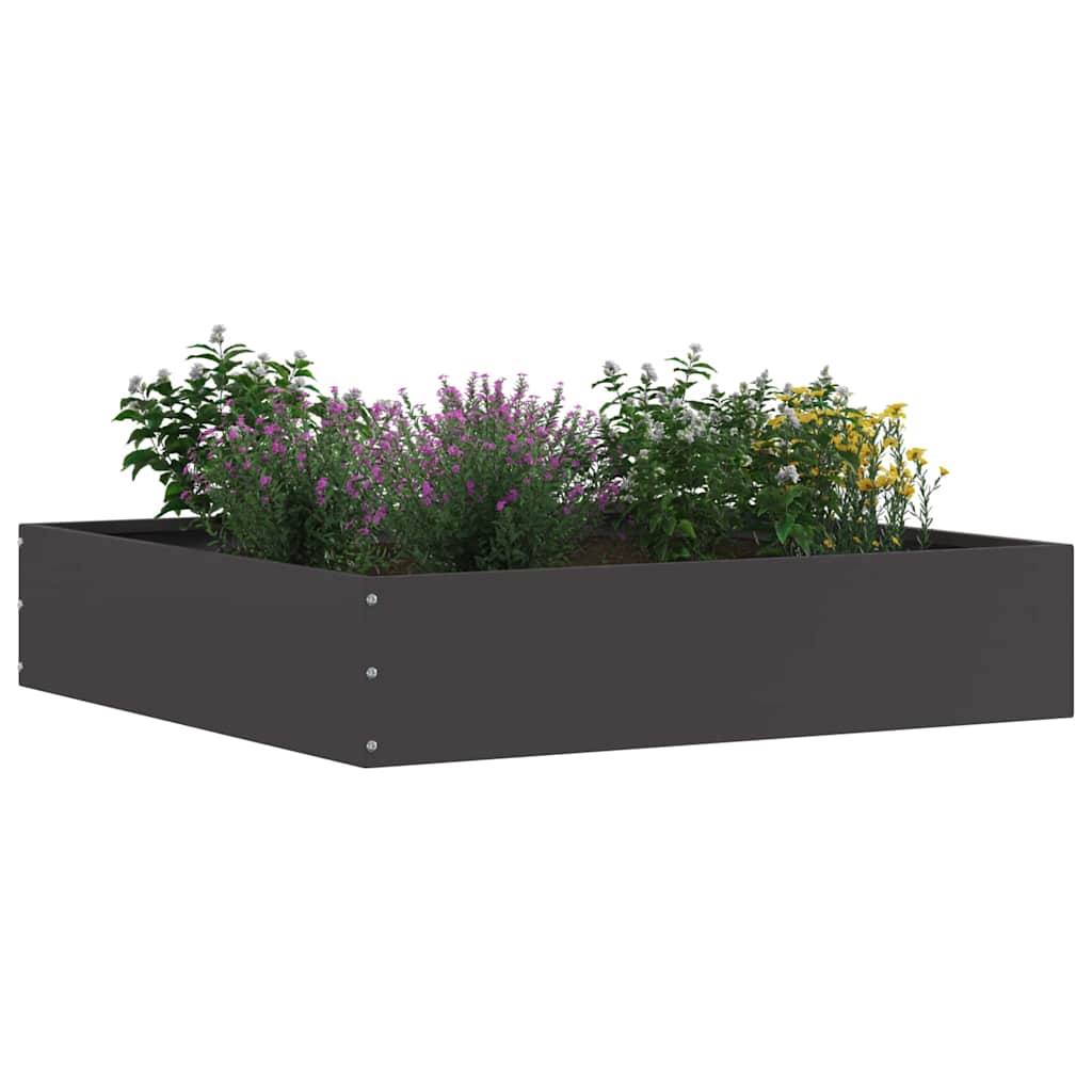 vidaXL Tuinrand 6 pcs Zwart 60 x 60 x 13 cm Staal
