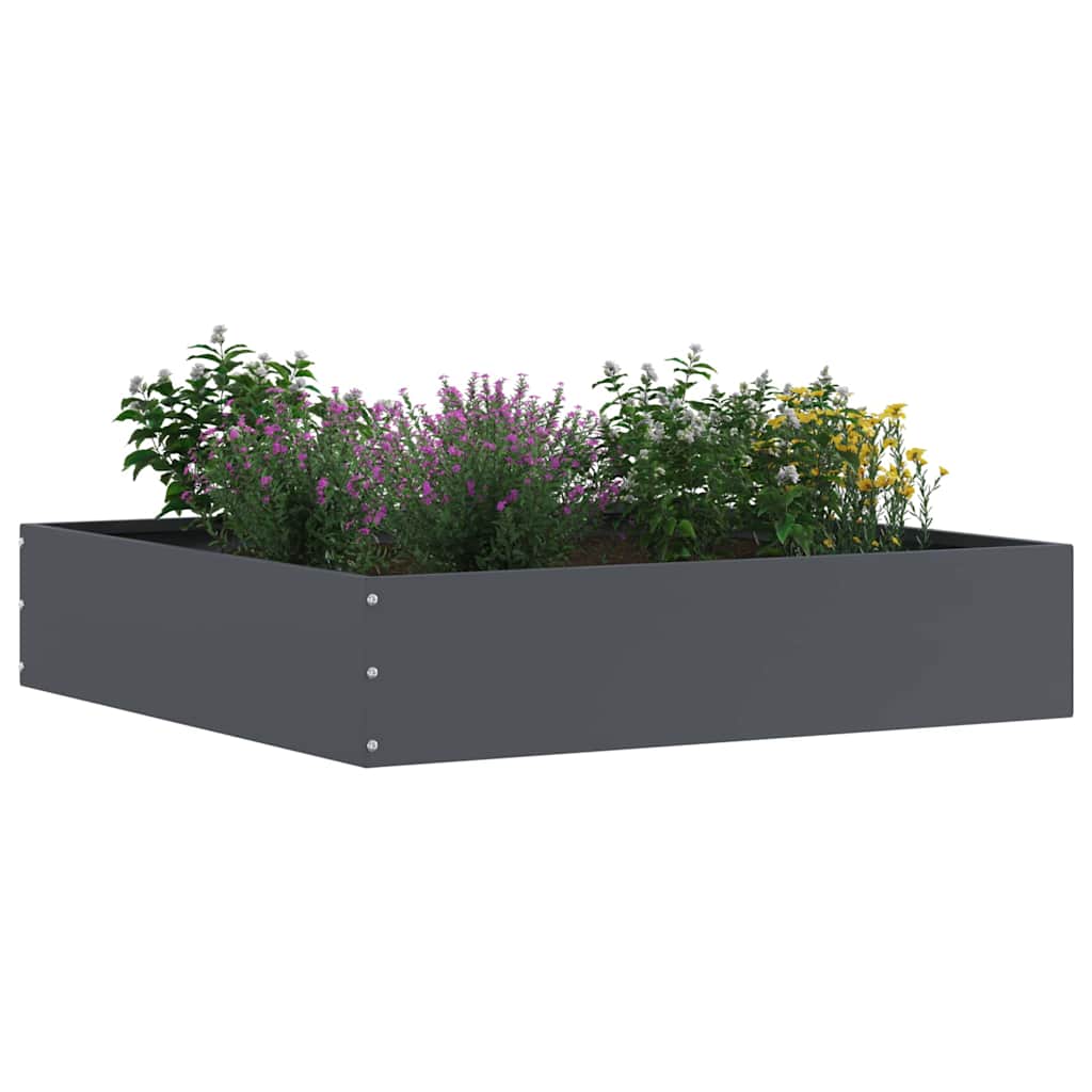 vidaXL Tuinrand 6 pcs Antraciet 60 x 60 x 13 cm Staal