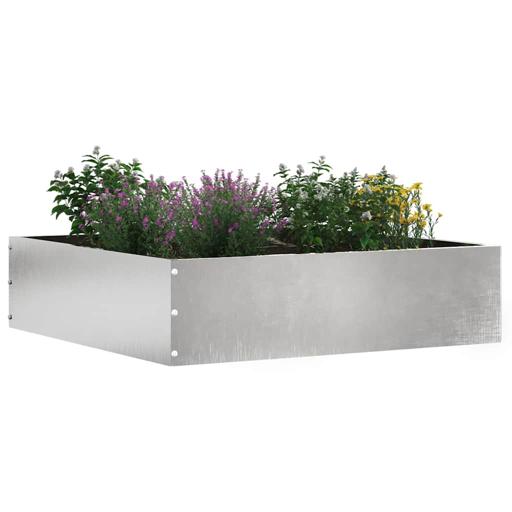 vidaXL Tuinrand 6 pcs Zilver 50 x 50 x 13 cm Roestvrij staal