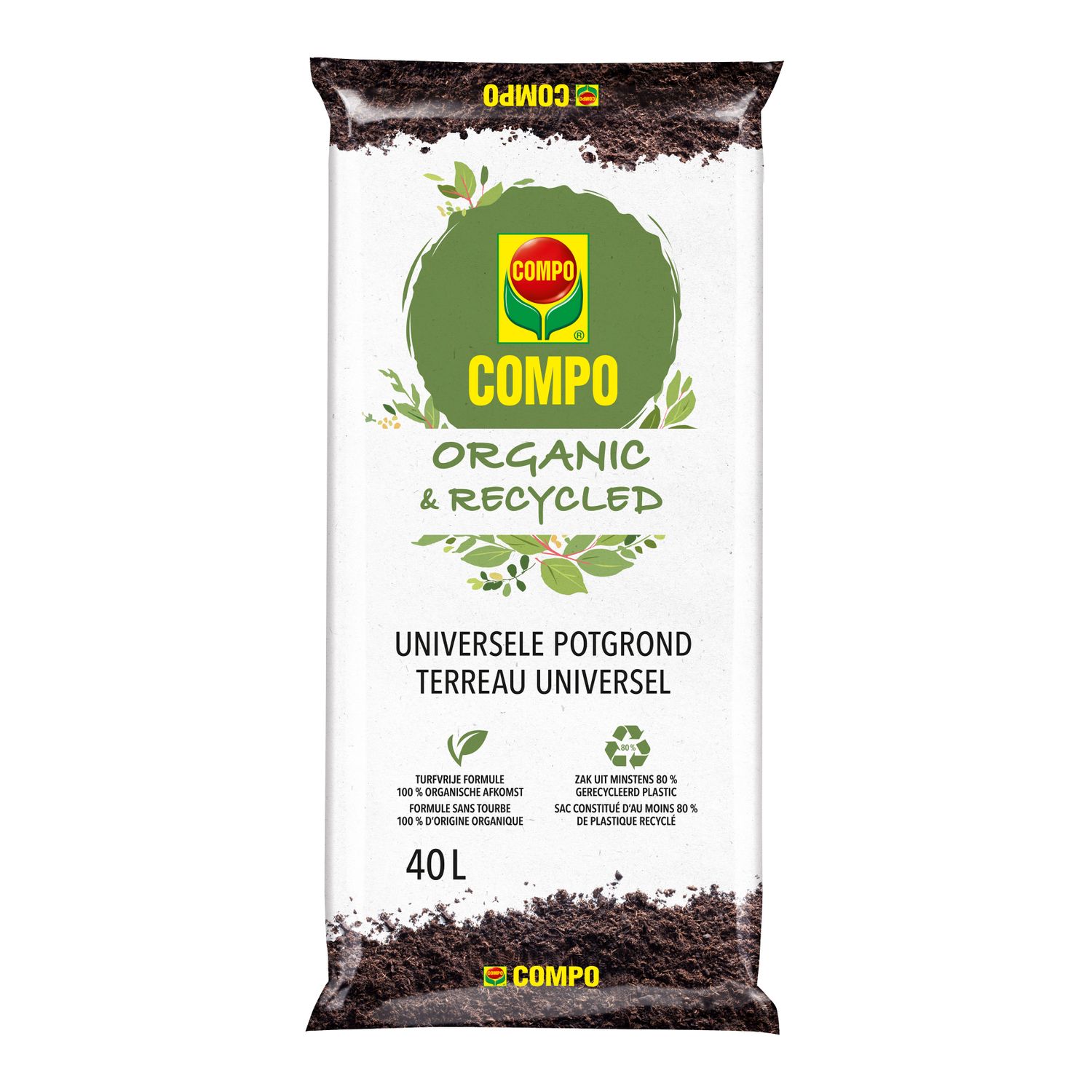 Compo Organic & Recycled Universele Potgrond 40l