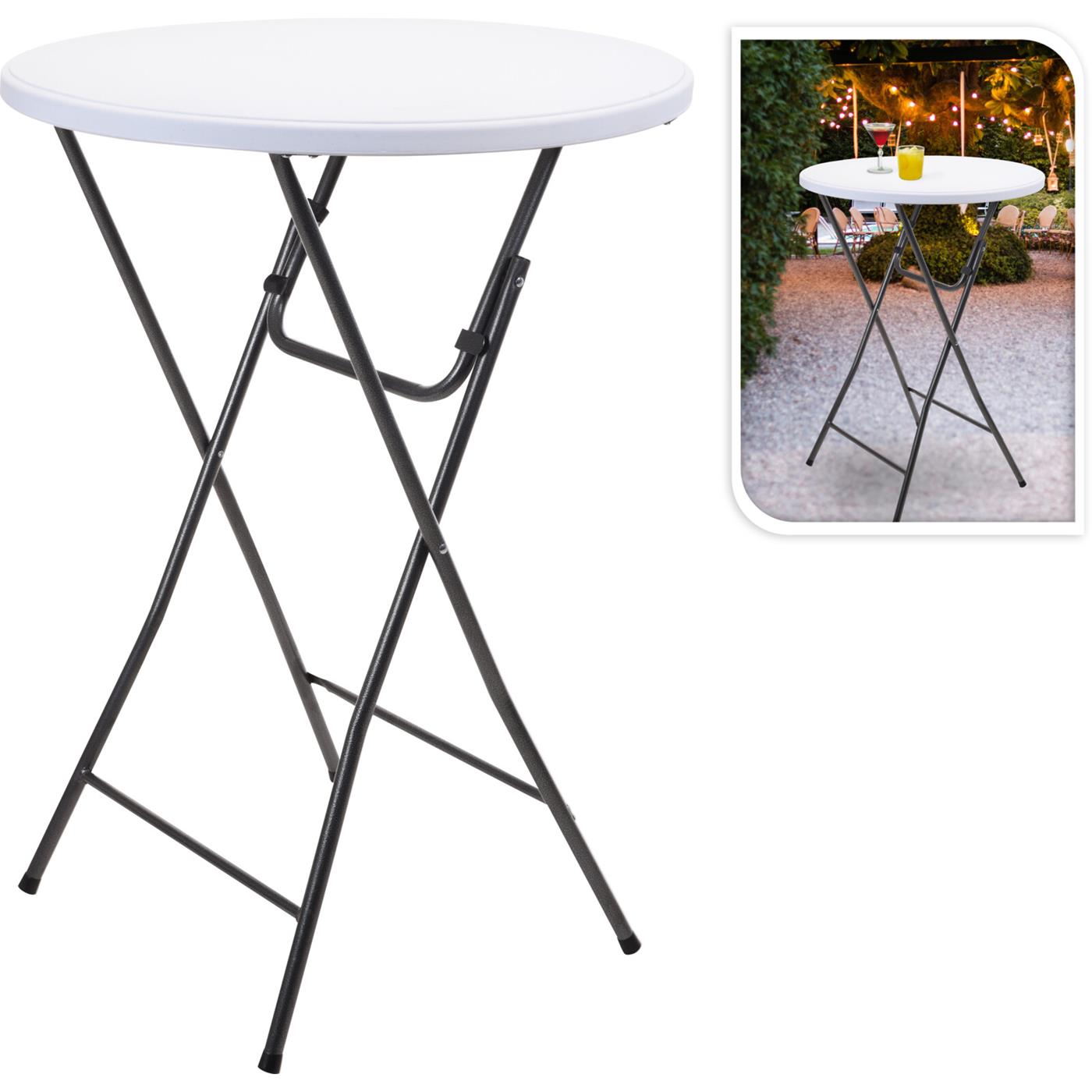 Merkloos Statafel wit Ø80xh110cm