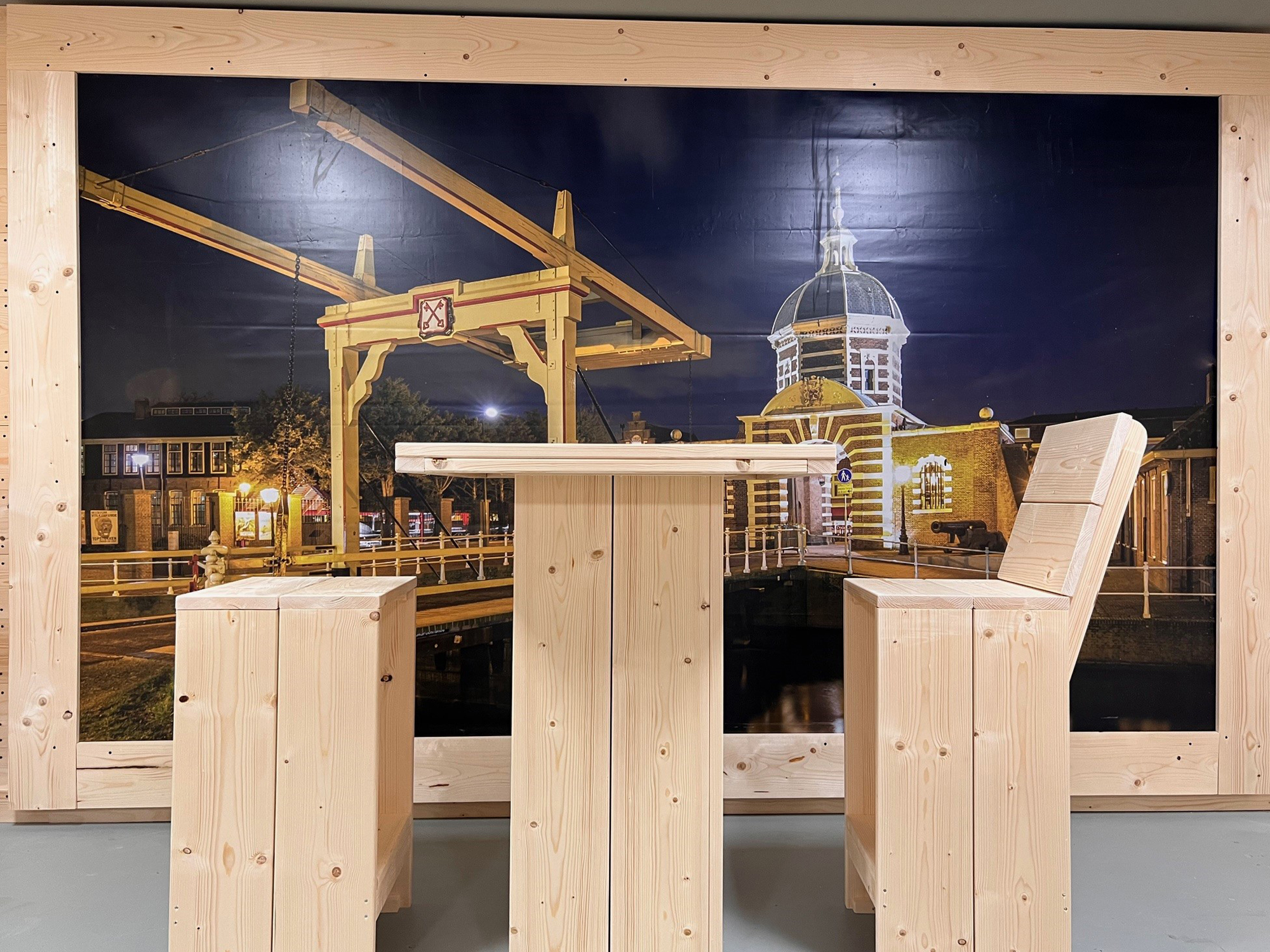 Steigerhouten Meubelen Leiden Steigerhouten Statafel - een Prachtige Bartafel voor Horeca, Tuin of Evenementen