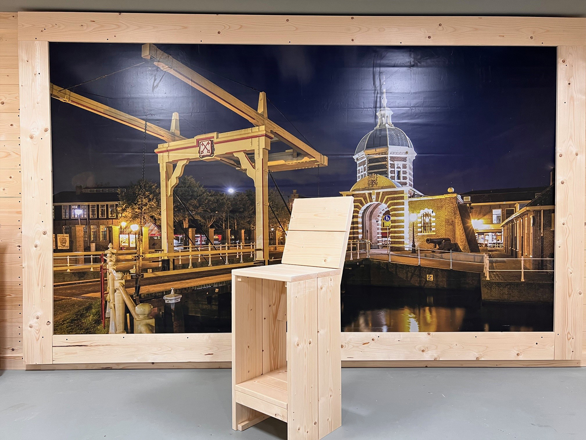 Steigerhouten Meubelen Leiden Luxe Steigerhouten Barkruk - Comfortabel Met Rugleuning (2 stuks)