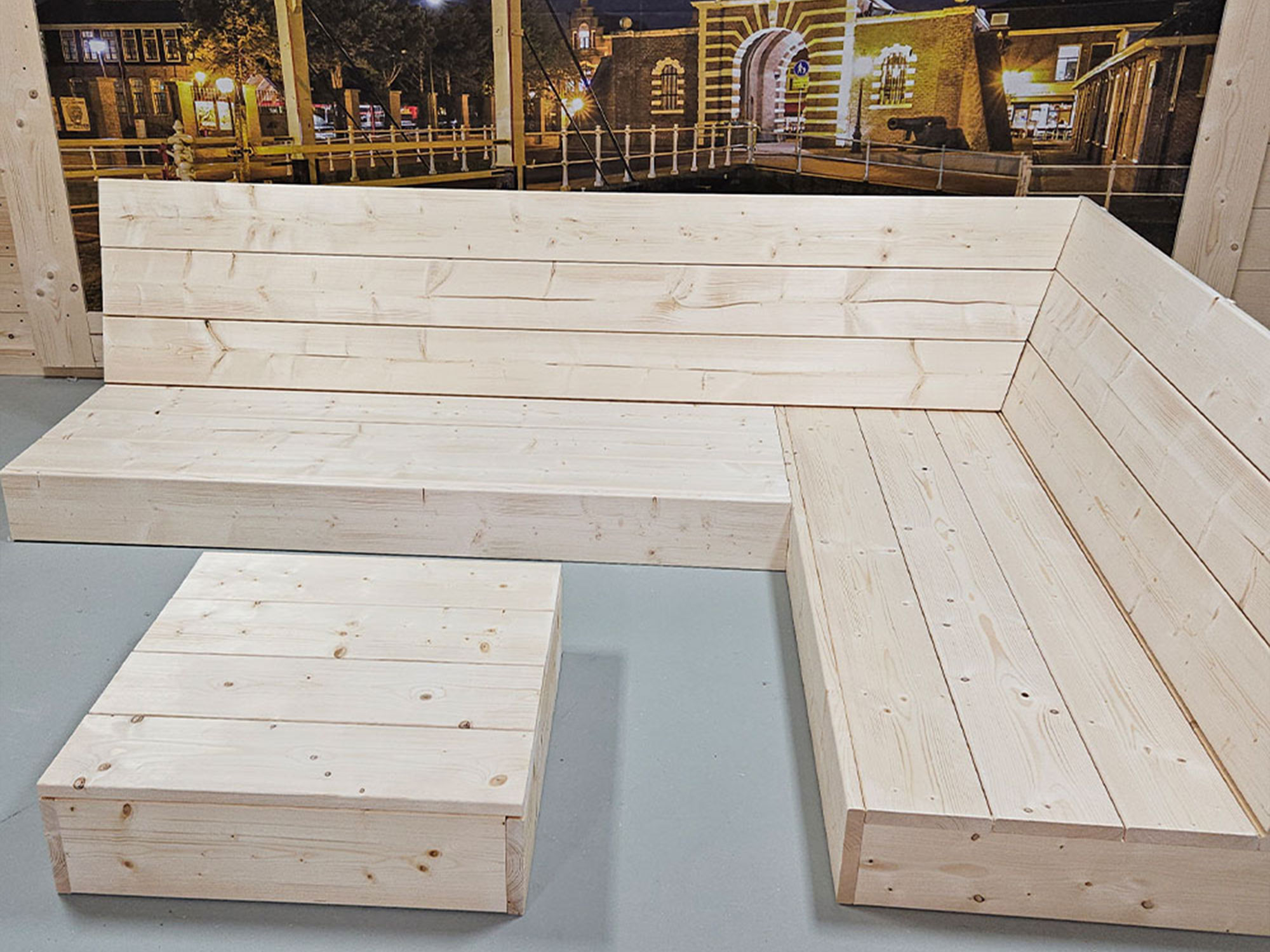 Steigerhouten Meubelen Leiden Steigerhouten Loungeset Jaimy - Tijdloos Design voor Tuin of Veranda