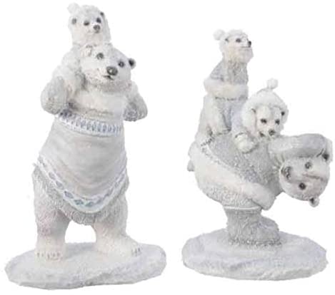 Decoris IJsbeer poly overlay wit glitter a2 kerst  - 