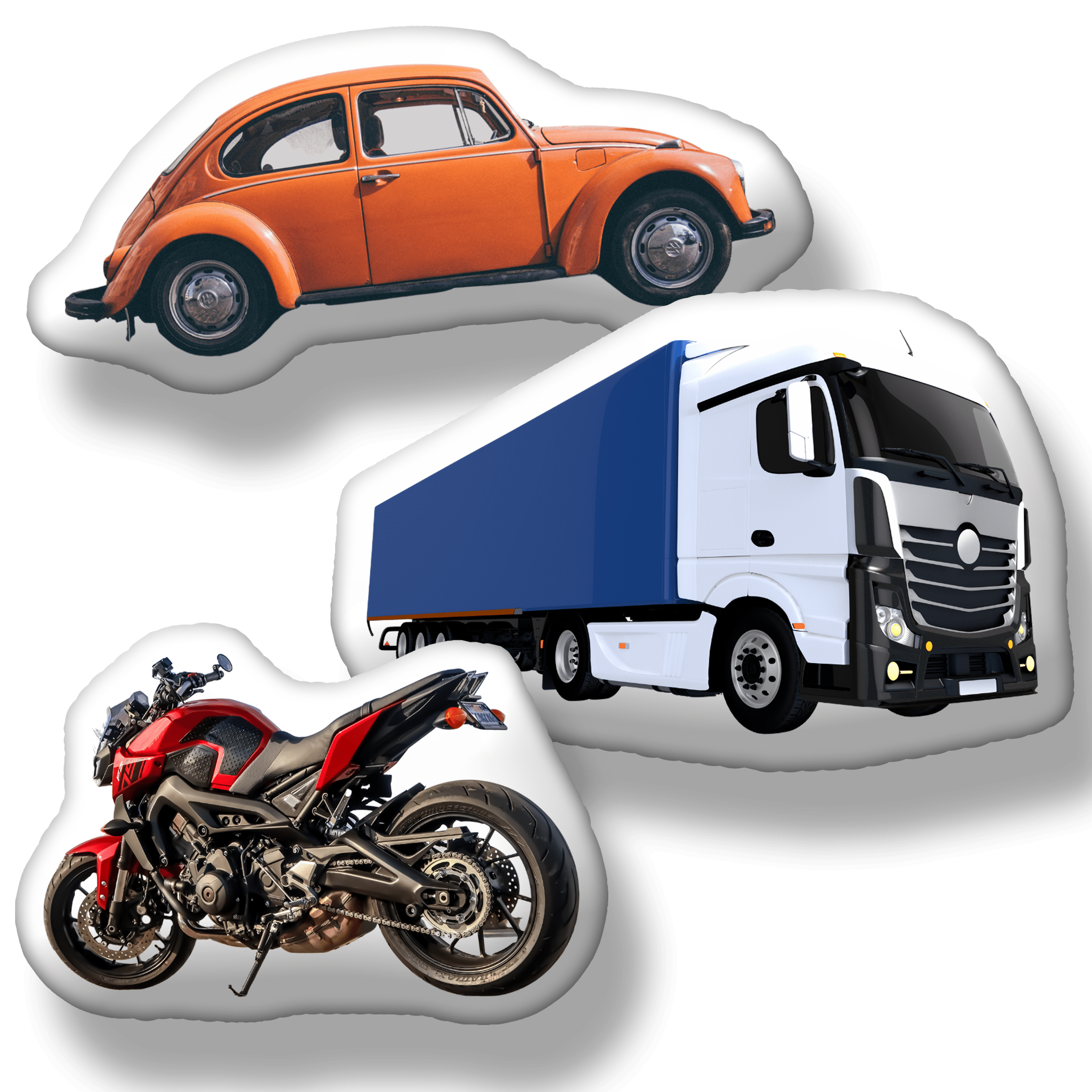 Pillowbuddies Gepersonaliseerd kussen met jouw auto of motor - Pillow Buddies