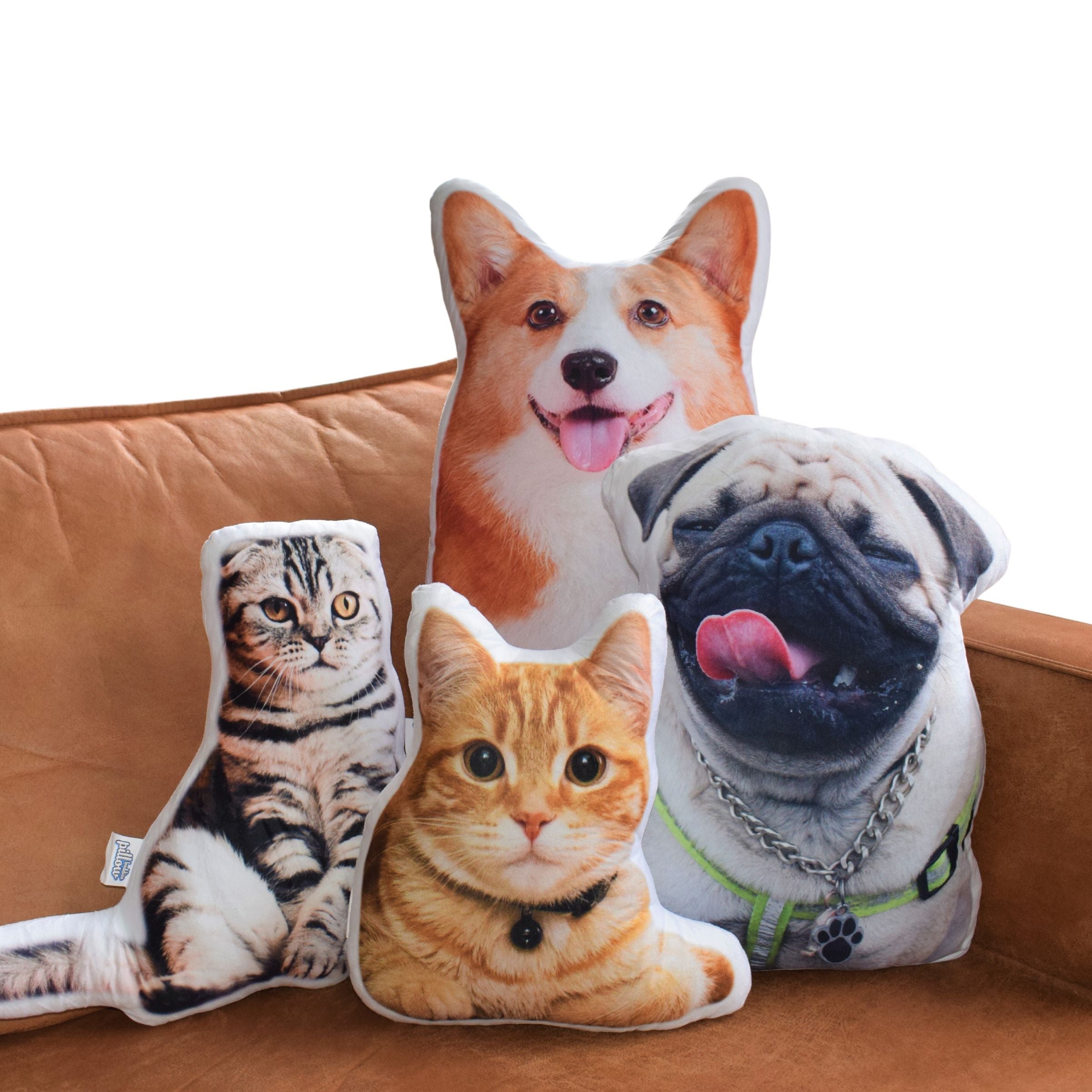 Pillowbuddies Kussen met opdruk van jouw hond, kat, konijn, cavia, paard enz. - Pillow Buddies