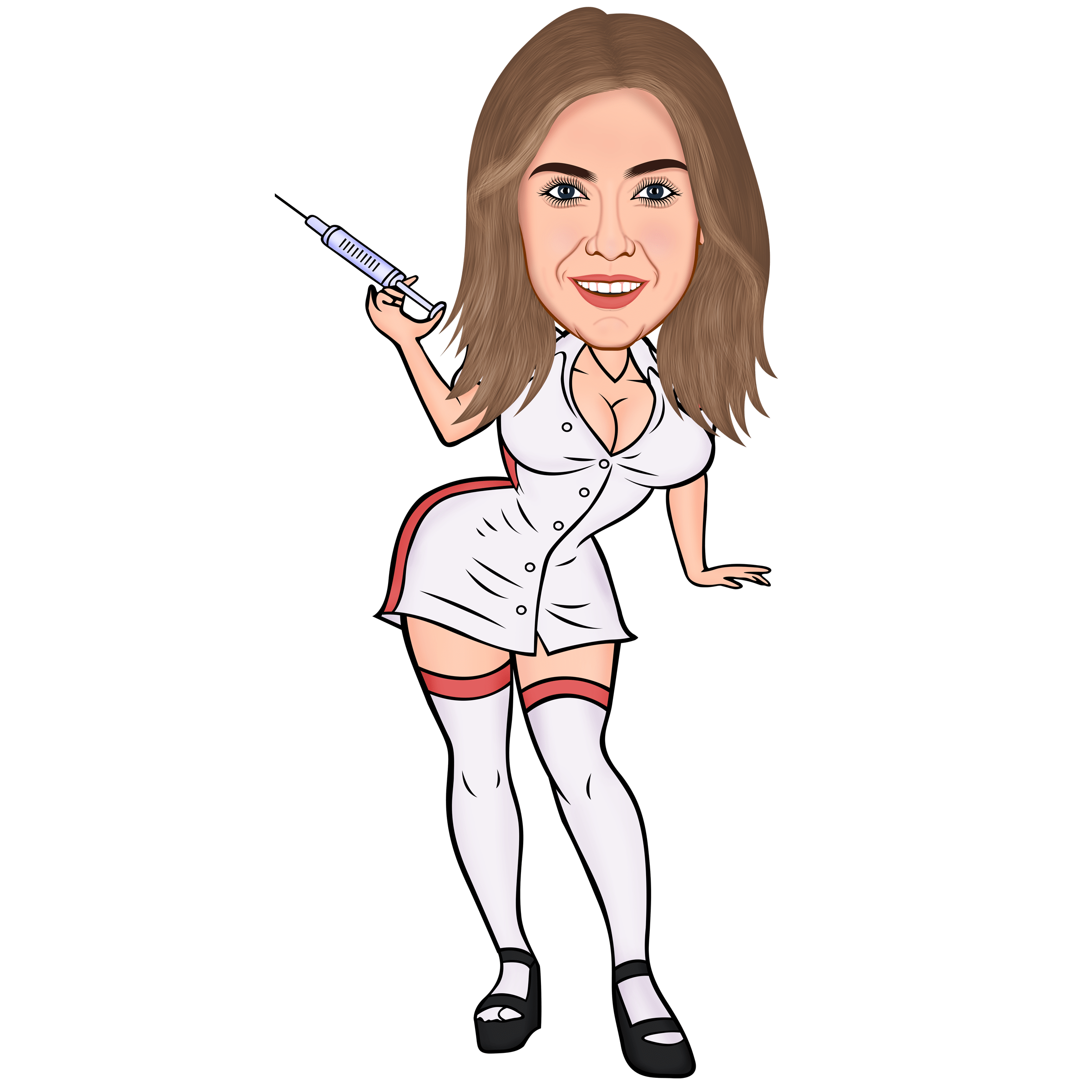 Pillowbuddies Cartoon Pillow Sexy Nurse - Pillow Buddies