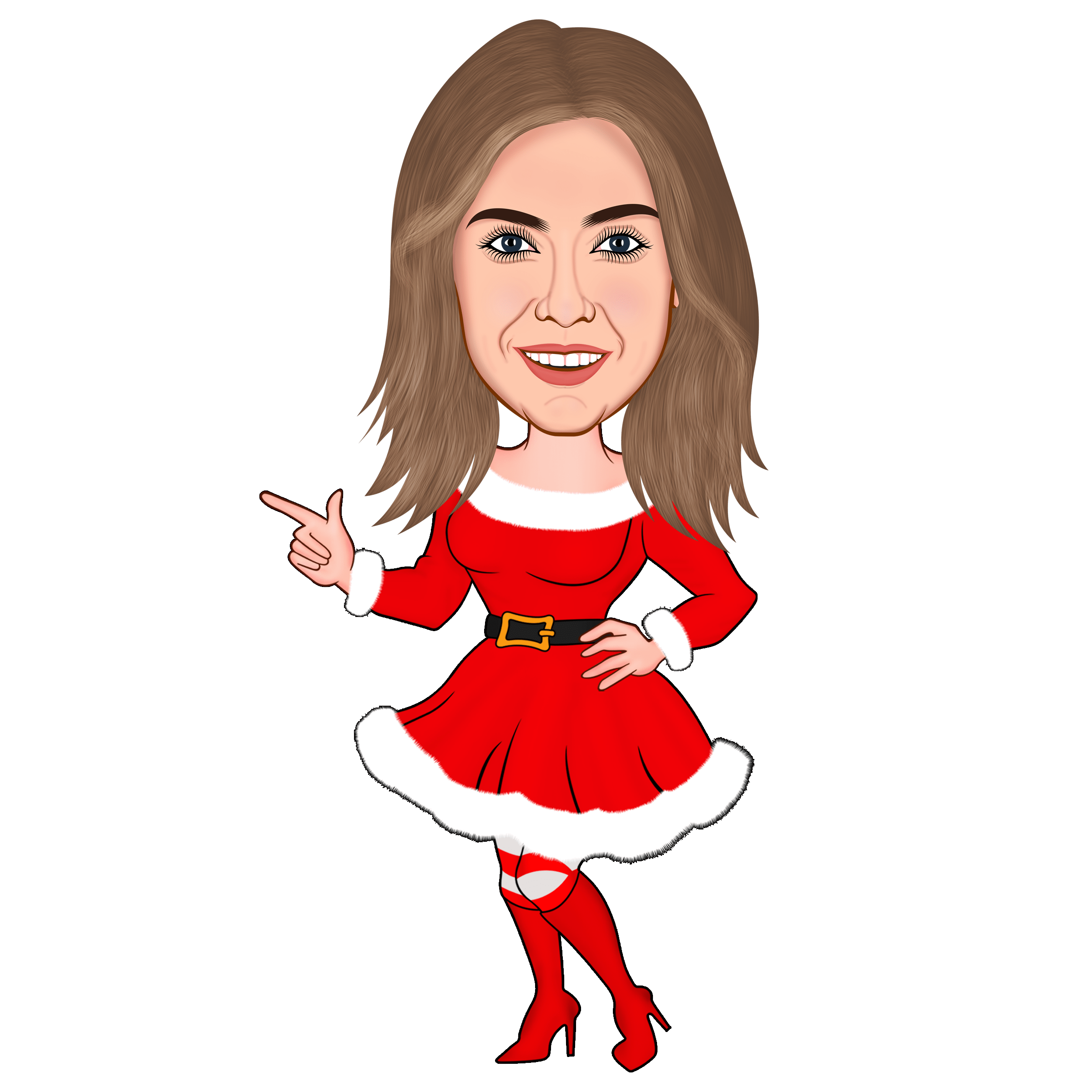 Pillowbuddies Cartoon Kussen - Kerstvrouw - Pillow Buddies