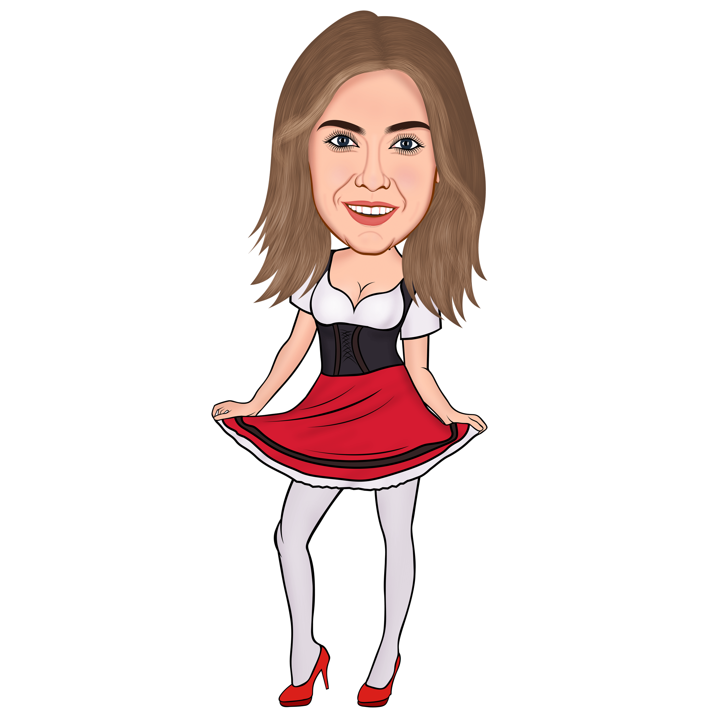 Pillowbuddies Cartoon Kussen - Tiroler vrouw - Pillow Buddies