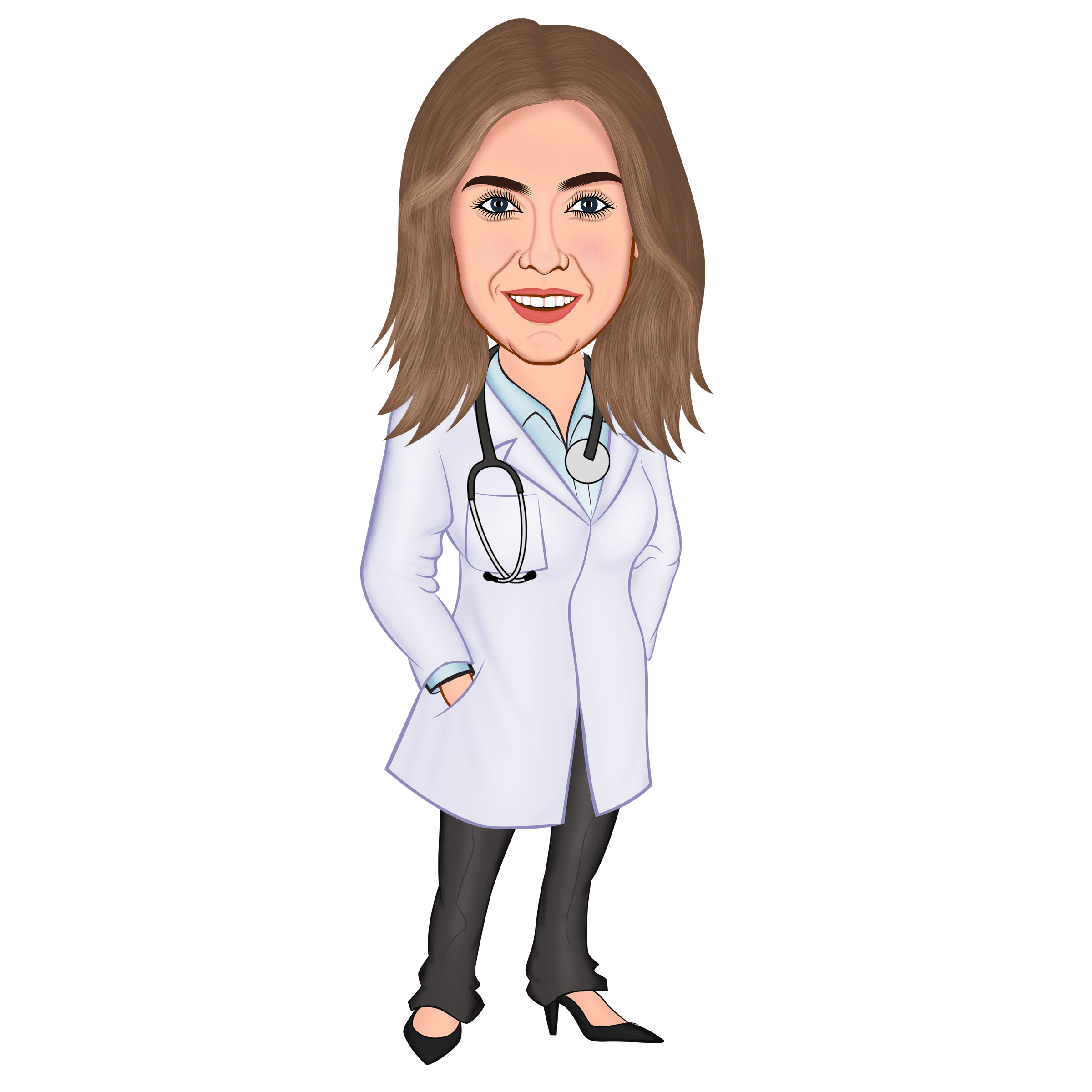 Pillowbuddies Cartoon Kussen - Vrouwelijke Dokter - Pillow Buddies