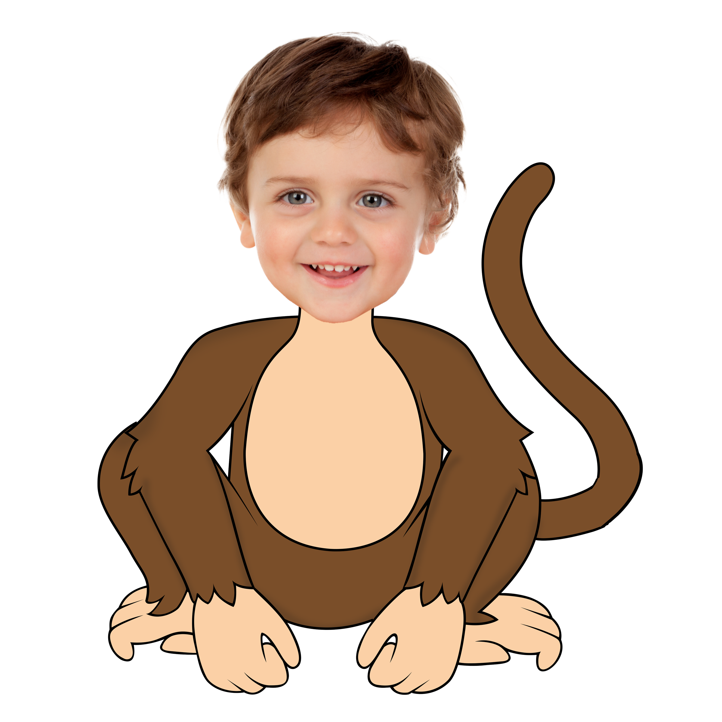 Pillowbuddies Cartoon Kussen - Aap - Pillow Buddies