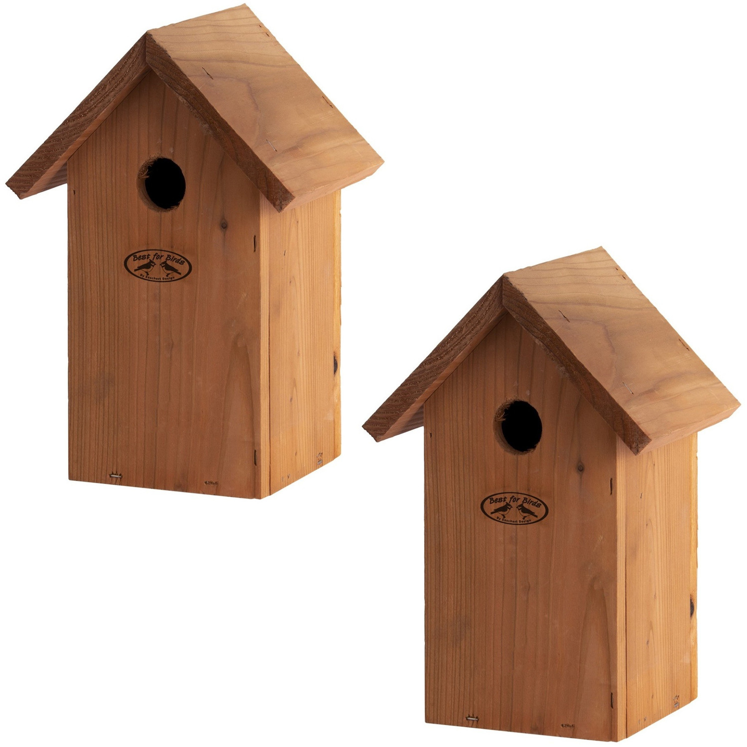 Merkloos 2x Vogelhuisjes/nestkastjes pimpelmees / pimpelmeesjes 25.7 cm -