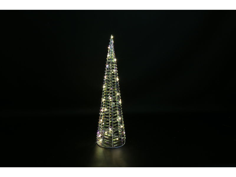 Countryfield Kerstkegel led 12x12x40 cm trp  - 