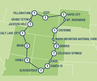 Rocky Mountain Frontiers (16 dagen) - Amerika - N-Westen+Rockies - Denver