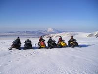 Sneeuwscootertocht op Vatnajökull gletsjer