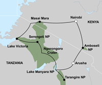 Beleef de migratie van Oost-Afrika (16 dagen) - start Nairobi - Kenia - Nairobi