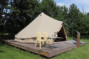 Back to basic Bell tent 'Smuk' in de natuur - Nederland - Friesland - Twijzel- 2 persoons