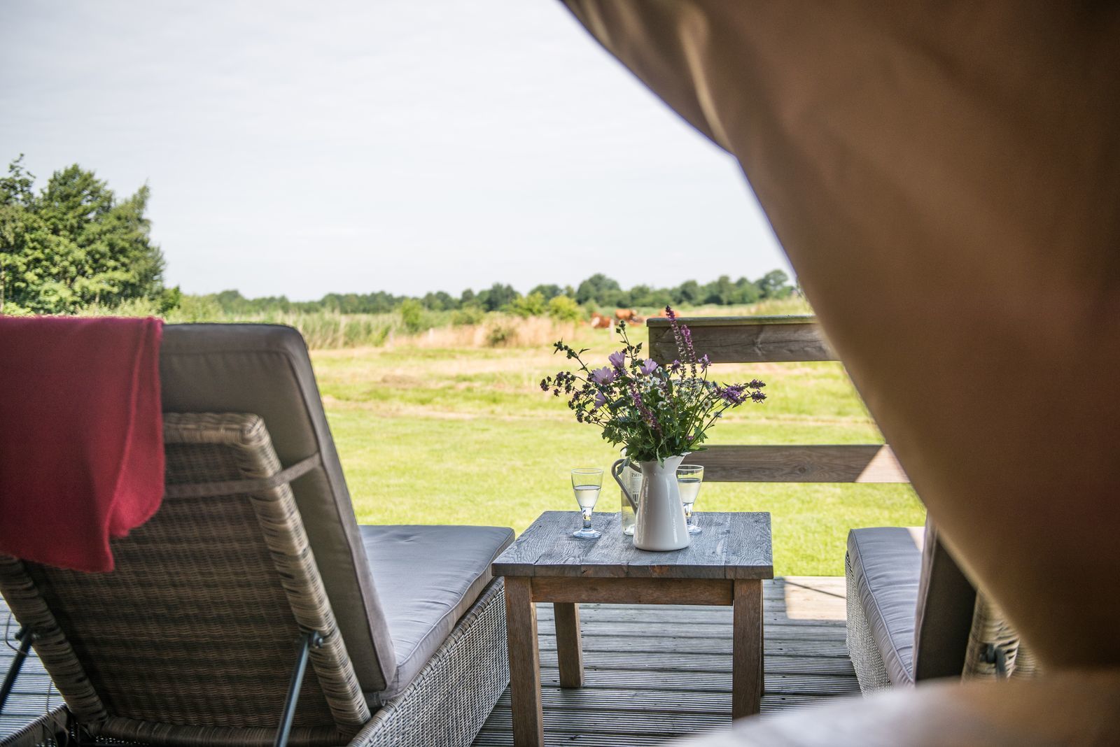 Twentse Buitenleven - Twin Lodgetent - romantisch kamperen op de boerderij - Nederland - Overijssel - Lattrop