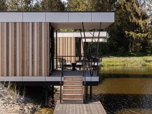 Moderne 4 persoons waterlodge nabij Zeewolde in het Horsterwold - Nederland - Europa - Zeewolde