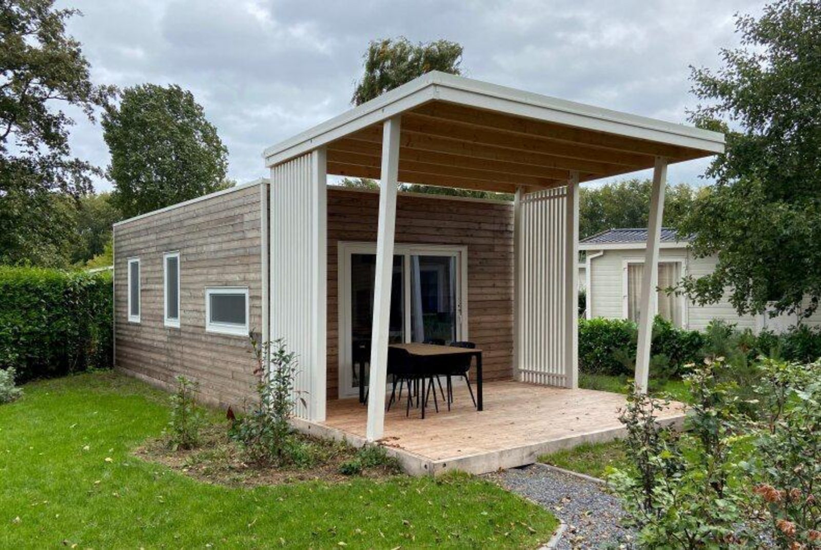 Sfeervolle 4 persoons Tiny House met airco op vakantiepark de Biesbosch bij Dordrecht - Nederland - Europa - Dordrecht